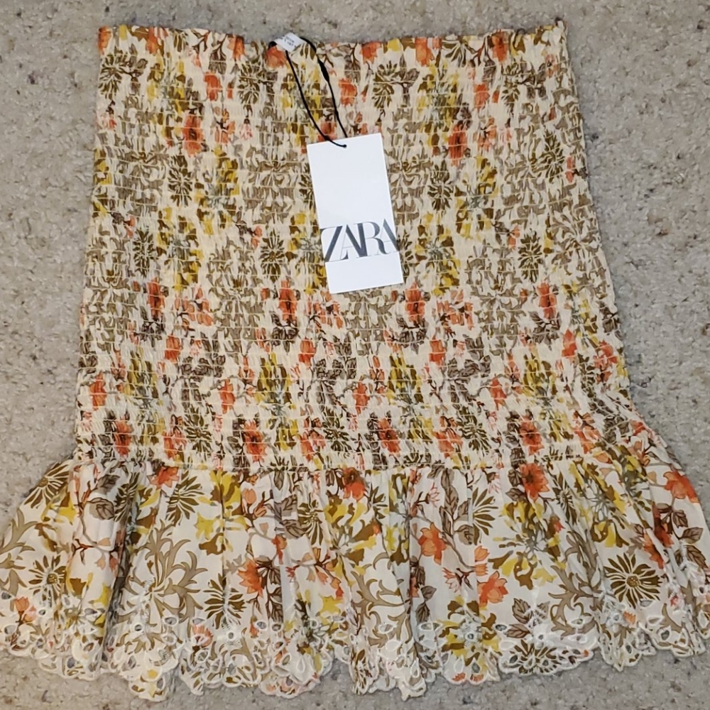 Zara printed mini skirt - large